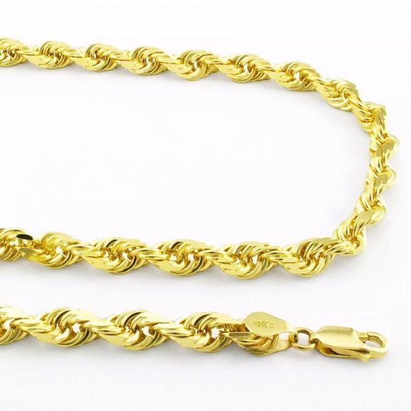 10K Rope Chain 5MM Thick 20” Brand New Solid Gold - Picture 2 of 4
